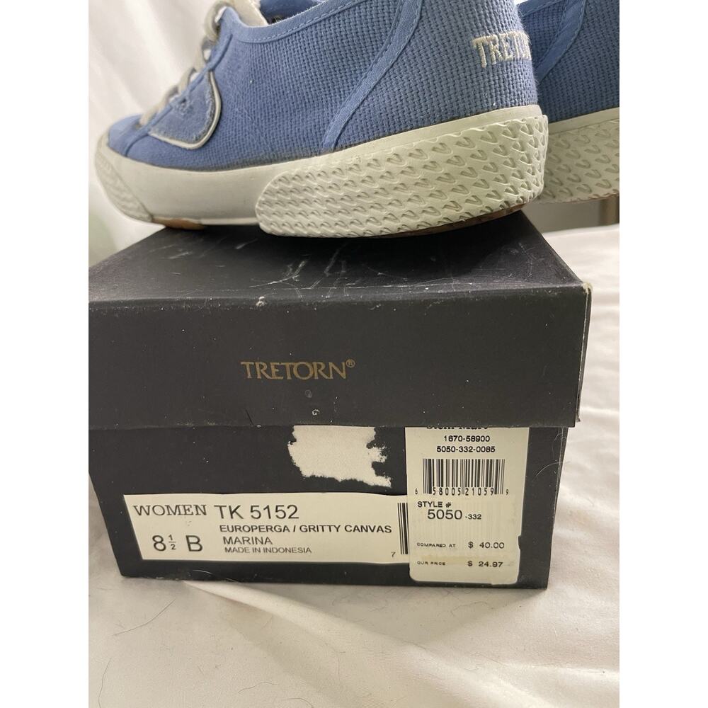 TRETORN Canvas Sneakers Women's 8.5 Shoes Blue Marina Lace-Up Athleisure Casual - Picture 11 of 11
